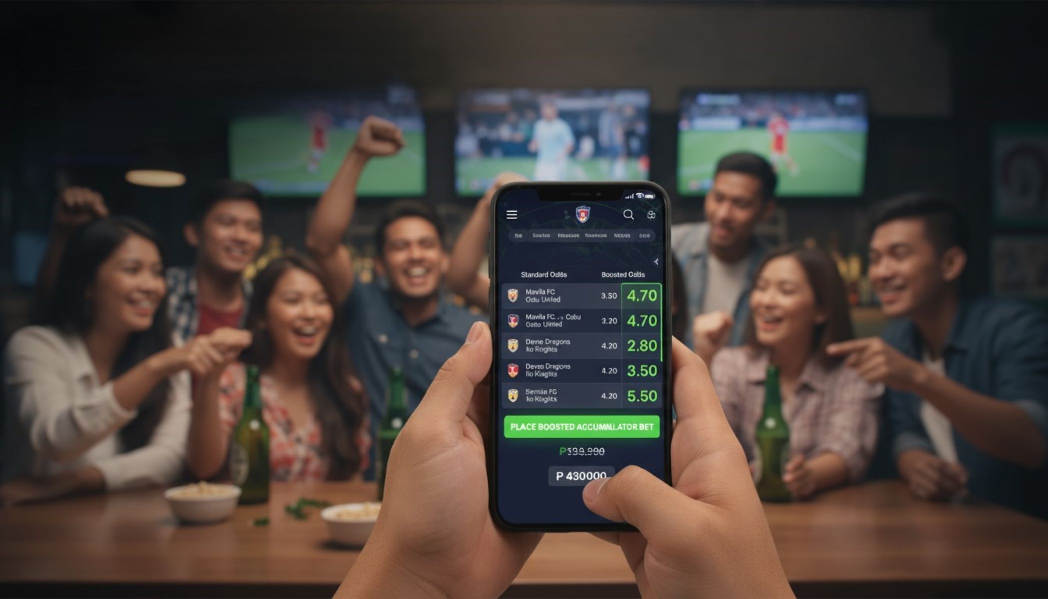 Boosted accumulator odds at bookmakers